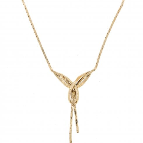 Vintage Gold Tassel Collarette Necklace