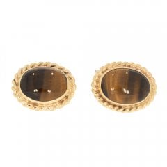 Vintage Gold Tigers eye Cufflinks