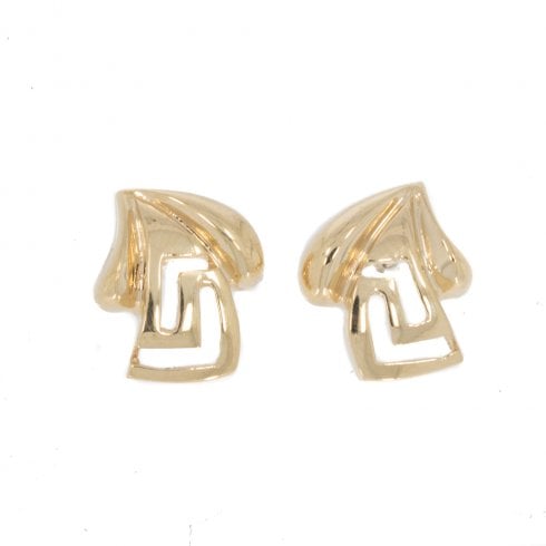 Vintage Greek Key Stud Earrings