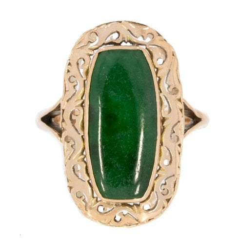 Vintage Jade Dress Ring