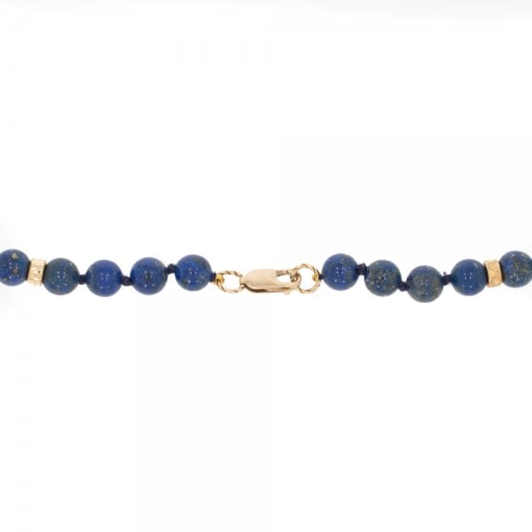 Collier Vintage Perles De Lapis Lazuli - Bijou Ancien - Occasion