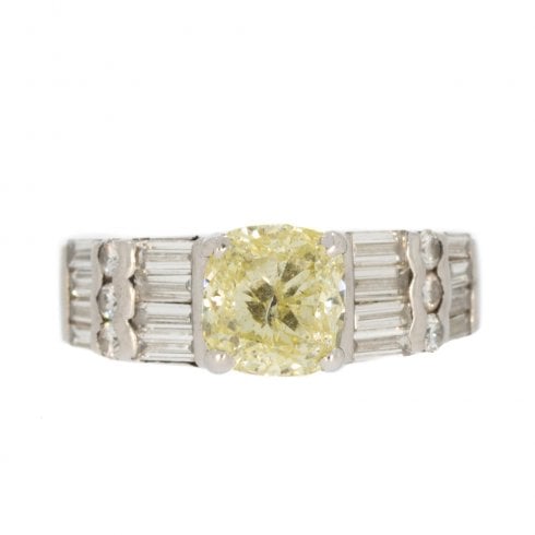 Vintage Lemon Diamond Ring