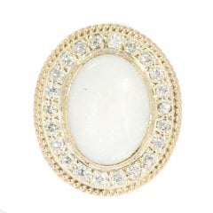 Vintage Opal & Diamond Dress Ring