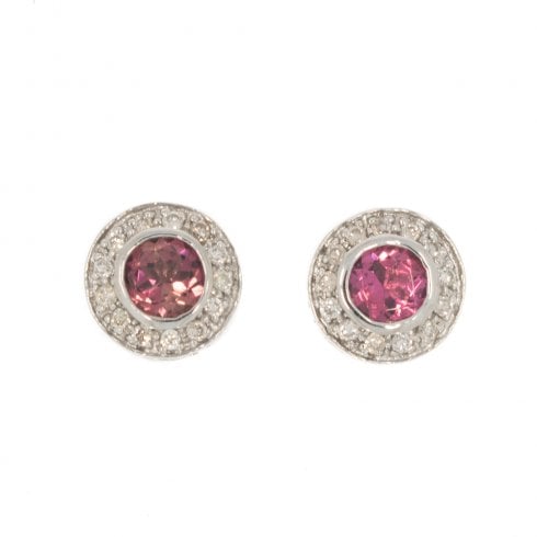 Vintage Pink Tourmaline Ear Studs