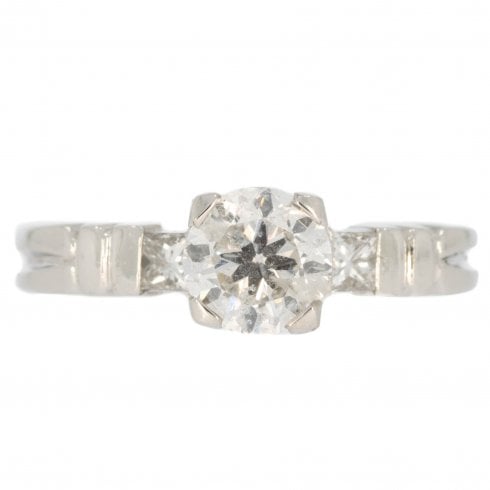 Vintage Platinum Diamond Ring