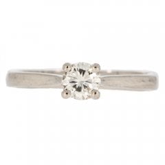 Vintage Platinum Diamond Solitaire Ring