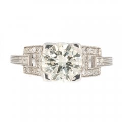 Vintage Platinum Diamond Solitaire Ring