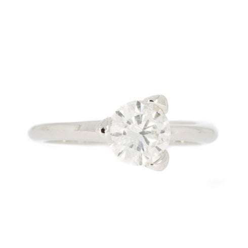Vintage Platinum Diamond Solitaire Ring