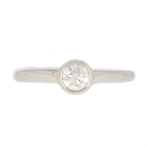 Vintage Platinum Diamond Solitaire Ring