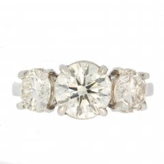 Vintage Platinum Diamond Three-Stone Ring