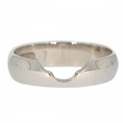 Vintage Platinum Shaped Wedding Band