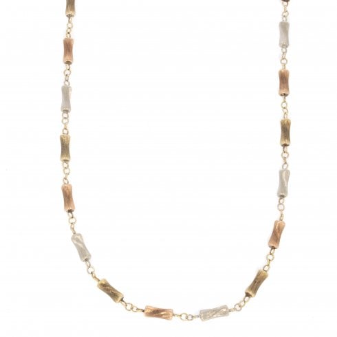 Vintage Three Colour Gold Necklace