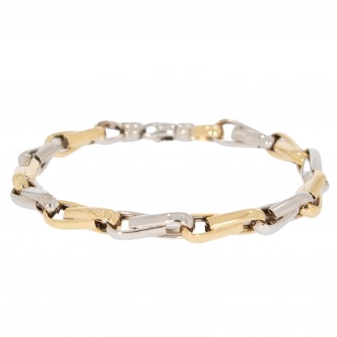 Vintage two-colour Gold Fancy Link Bracelet