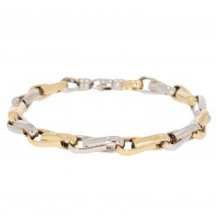 Vintage two-colour Gold Fancy Link Bracelet