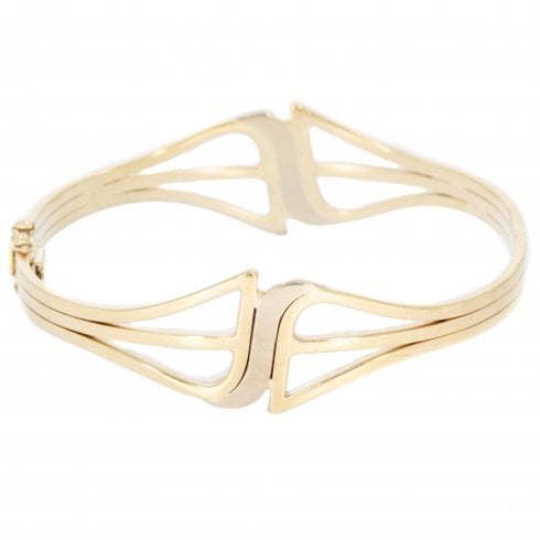 Vintage Two Colour Hinge Bangle
