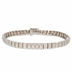 Vintage White Gold Diamond Bracelet