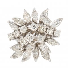 Vintage White Gold Diamond Cocktail Ring