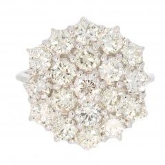 Vintage White Gold Diamond Cocktail Ring