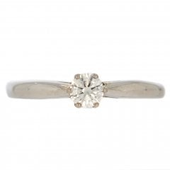 Vintage White Gold Diamond Solitaire Ring