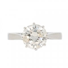 Vintage White Gold Diamond Solitaire Ring