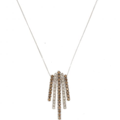 Vintage White Gold Diamond Spray Pendant