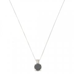 White Gold Black Diamond Pendant
