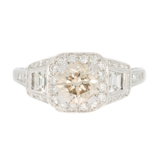 White Gold Diamond Cluster Ring