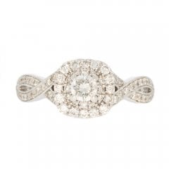 White Gold Diamond Cluster Ring