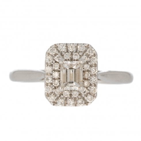 White Gold Diamond Cluster Ring