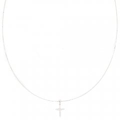 White Gold Diamond Cross Pendant