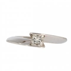White Gold Diamond Crossover Ring