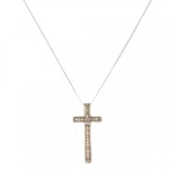 White Gold Diamond Crucifix Pendant