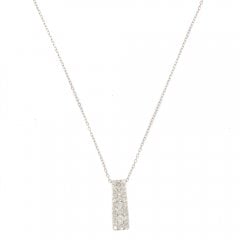White Gold Diamond Drop Pendant