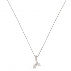 White Gold Diamond Drop Pendant