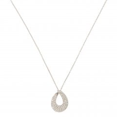 White Gold Diamond Drop Pendant