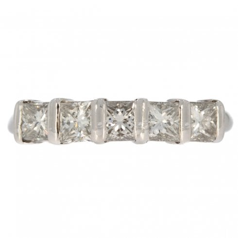White Gold Diamond Half Eternity Ring