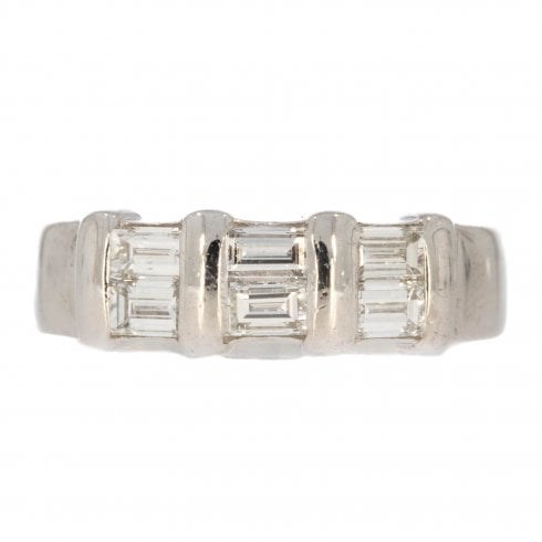 White Gold Diamond Half Eternity Ring