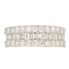 White Gold Diamond Half Hoop Ring