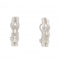 White Gold Diamond Hoop Earring