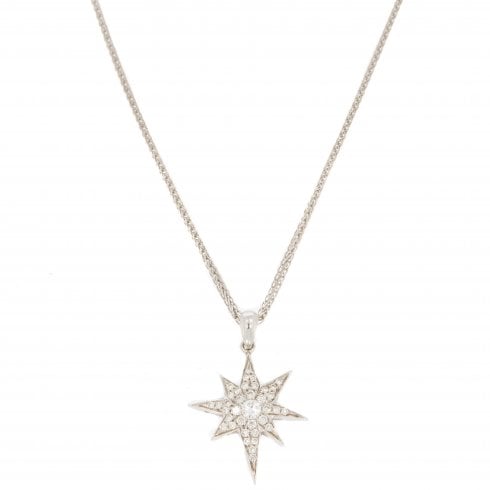 White Gold Diamond North Star Pendant