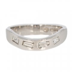 White Gold Diamond Set Shaped Band