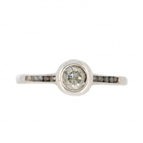 White Gold Diamond Solitaire Ring