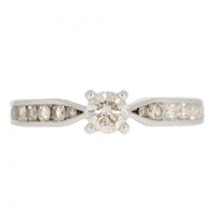 White Gold Diamond Solitaire Ring
