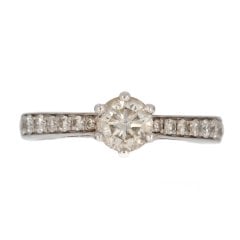 White Gold Diamond Solitaire Ring