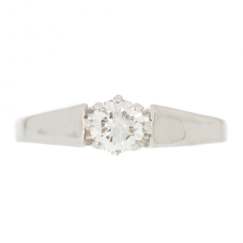 White Gold Diamond Solitaire Ring