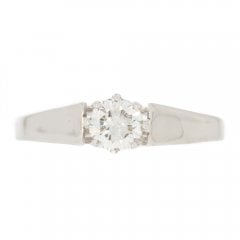 White Gold Diamond Solitaire Ring