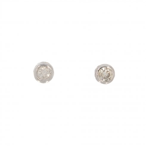 White Gold Diamond Stud Earrings