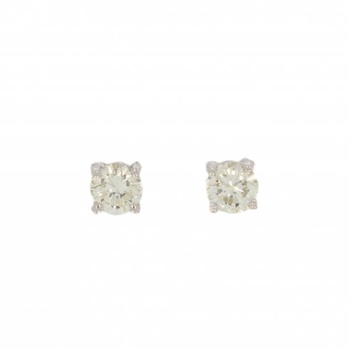 White Gold Diamond Stud Earrings