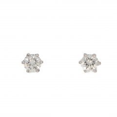 White Gold Diamond Stud Earrings