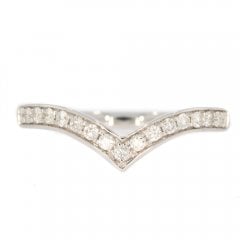 White Gold Diamond Wishbone Ring